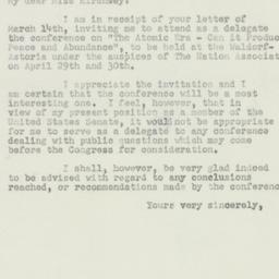Letter: 1950 March 20