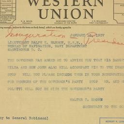 Telegram: 1937 January 15