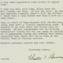 Letter: 1944 September 14