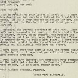 Letter: 1945 April 19