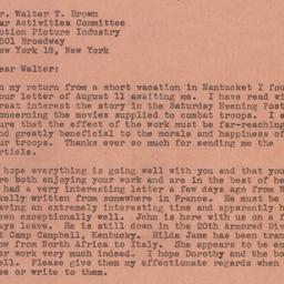 Letter: 1944 August 22