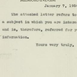 Memorandum: 1950 January 7