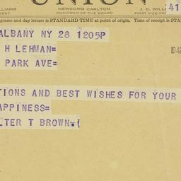 Telegram: 1942 March 28