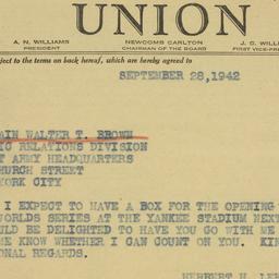 Telegram: 1942 September 28