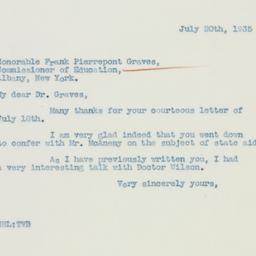 Letter: 1935 July 20