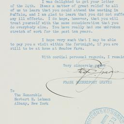 Letter: 1938 August 26
