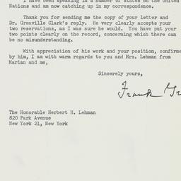 Letter: 1961 March 1