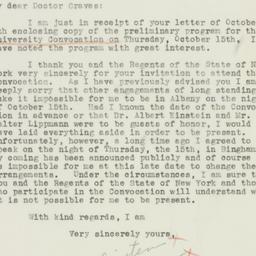 Letter: 1936 October 9