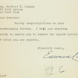 Letter: 1950 November 10
