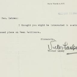 Letter: 1950 May 22