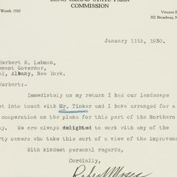Letter: 1930 January 11