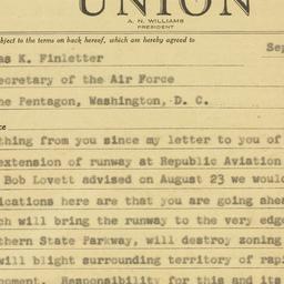Telegram: 1952 September 2