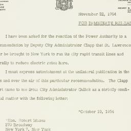 Press Release: 1954 Novembe...