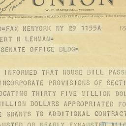 Telegram: 1953 June 29