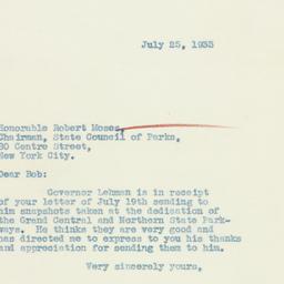 Letter: 1933 July 25