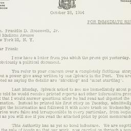 Press Release: 1954 October 28
