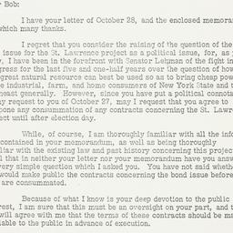 Press Release: 1954 October 29