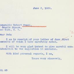 Letter: 1939 June 3