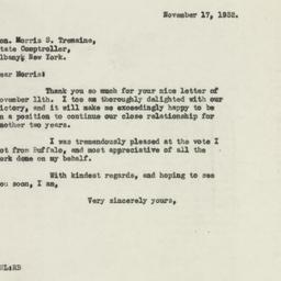 Letter: 1932 November 17