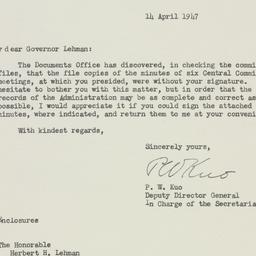 Letter: 1947 April 14