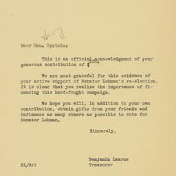 Letter: 1950 November 4