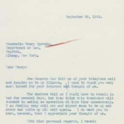 Letter: 1933 September 29