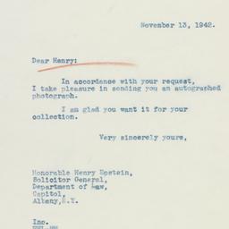 Letter: 1942 November 13
