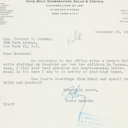 Letter: 1953 December 28