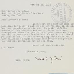 Letter: 1942 October 31