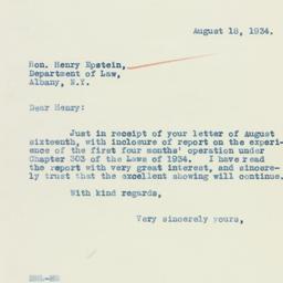 Letter: 1934 August 18