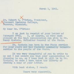Letter: 1941 March 1