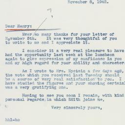 Letter: 1942 November 8