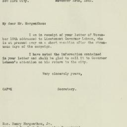 Letter: 1932 November 19
