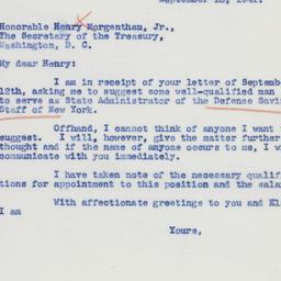 Letter: 1941 September 18