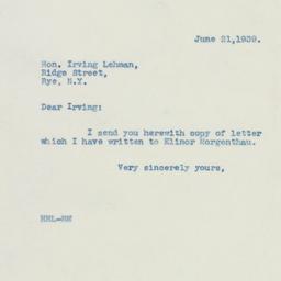Letter: 1939 June 21