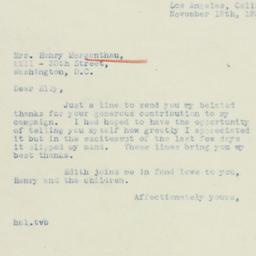 Letter: 1938 November 19