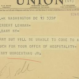 Telegram: 1934 March 19