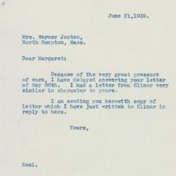 Letter: 1939 June 21