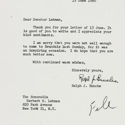 Letter: 1960 June 15