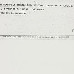 Telegram: 1963 December 7