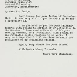 Letter: 1951 October 2