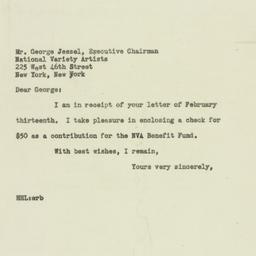 Letter: 1947 February 15