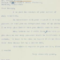 Letter: 1937 July 27