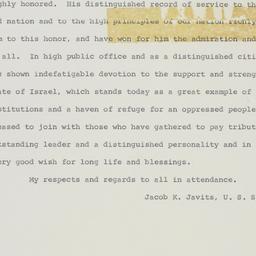 Telegram: 1958 November 11