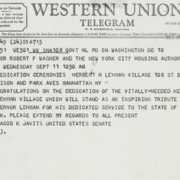 Telegram: 1963 September 10