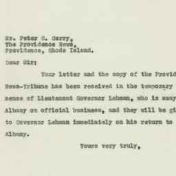 Letter: 1929 December 14