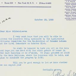 Letter: 1950 October 23