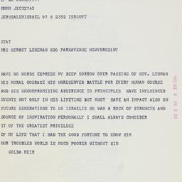 Telegram: 1963 December 8