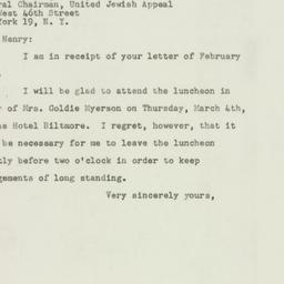 Letter: 1948 February 28