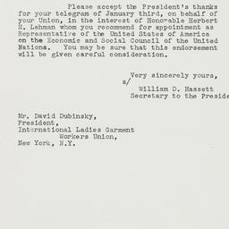 Letter: 1947 January 13